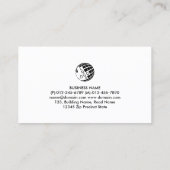 美しいコンサルタント美容師フラワーモノグラム 名刺 (裏面)