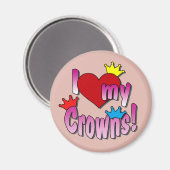 美しいコンテストの受賞者、私は私の王冠を愛 マグネット (正面/裏面)