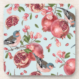 美しいコースター – 鳥 – ザクロ – ギフト コースター
