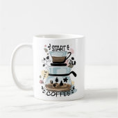 美しいコーヒーのマグカップ コーヒーマグカップ (左)