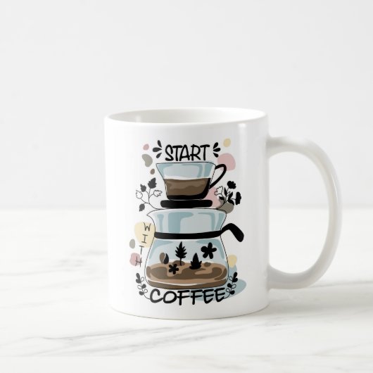 美しいコーヒーのマグカップ コーヒーマグカップ (右)