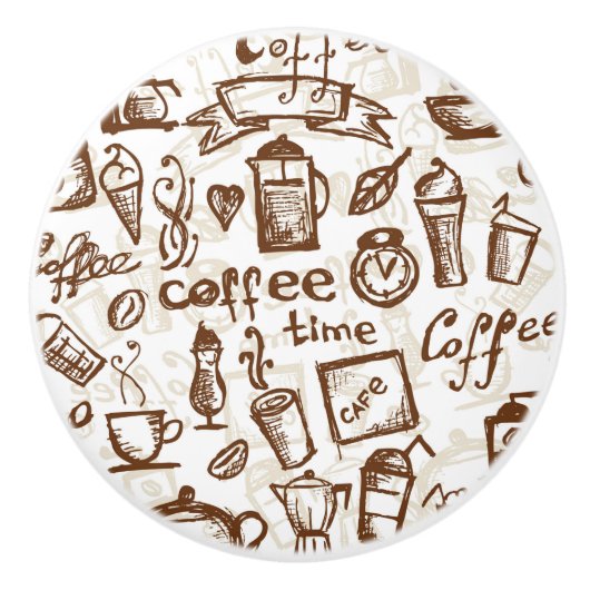 美しいコーヒーエスプレッソのデザイン セラミックノブ (正面)