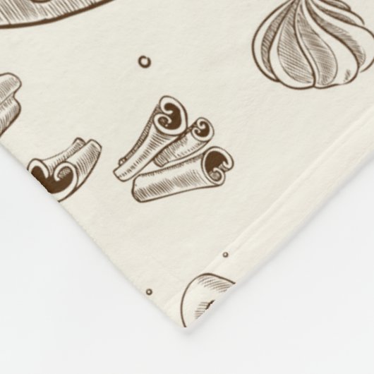 美しいコーヒーエスプレッソのデザイン フリースブランケット (角)