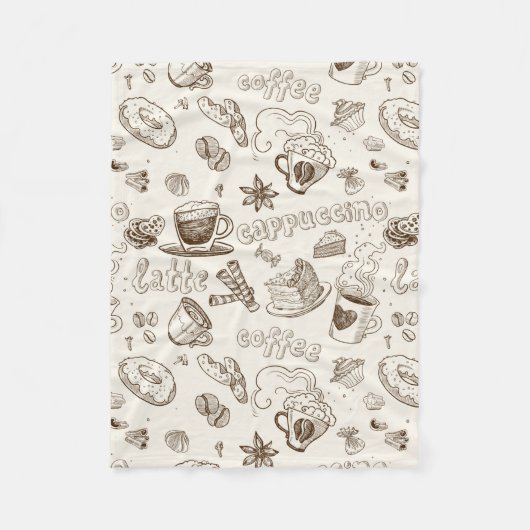 美しいコーヒーエスプレッソのデザイン フリースブランケット (正面)
