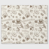 美しいコーヒーエスプレッソのデザイン ラッピングペーパー (フラット)