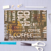 美しいコーヒーエスプレッソのデザイン 薄葉紙 (クラフト)