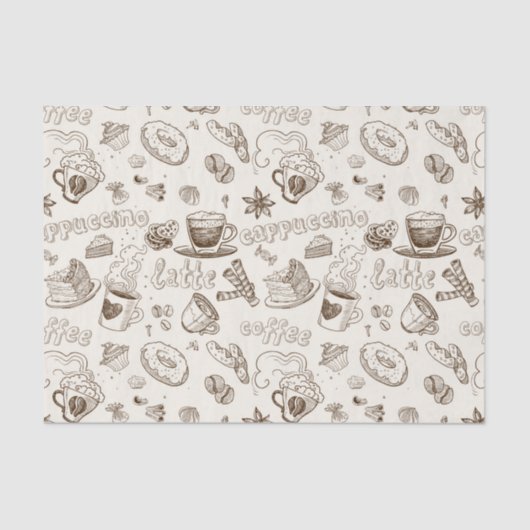 美しいコーヒーエスプレッソのデザイン 薄葉紙 (正面)