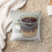 美しいコーヒーカップw/クリーム装飾用クッション クッション (ブランケット)