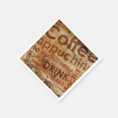 美しいコーヒーキッチンドリンク スタンダードカクテルナプキン (角)