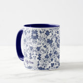 美しいコーヒータイムの花柄マグ マグカップ (正面左)