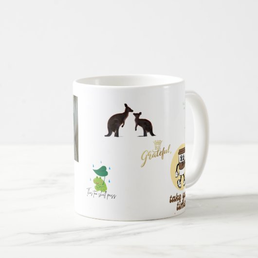 美しいコーユニークヒエレガントーの神のメッセージ コーヒーマグカップ (正面右)