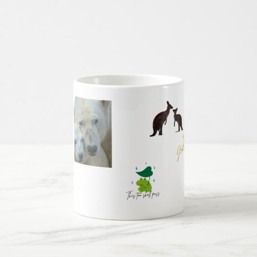 美しいコーユニークヒエレガントーの神のメッセージ コーヒーマグカップ (中央)