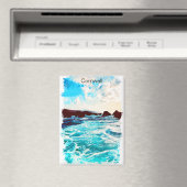 美しいコーンウォールイングランドUK沿岸景観 マグネット (インサイチュ (食洗機))