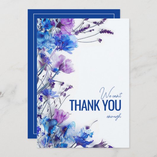 💍美しいコーンフラワーの夢 サンキューカード (正面/裏面)