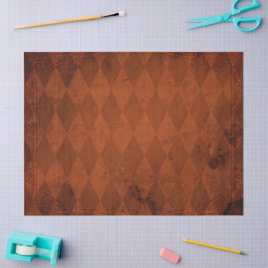 美しいゴシックのビクトリアンなヴィンテージの壁紙 薄葉紙 (クラフト)