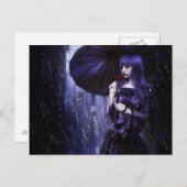 『美しいゴシックガールインレインはがき』 ポストカード (正面/裏面)
