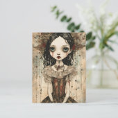 美しいゴシック様式の人形 ポストカード (スタンド正面)