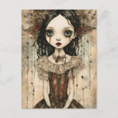 美しいゴシック様式の人形 ポストカード (正面)