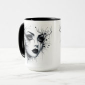 美しいゴシック様式の女性 マグカップ (正面左)