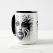 美しいゴシック様式の女性 マグカップ (正面左)