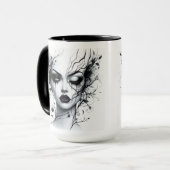 美しいゴシック様式の女性 マグカップ (正面左)