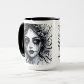 美しいゴシック様式の女性 マグカップ (正面左)