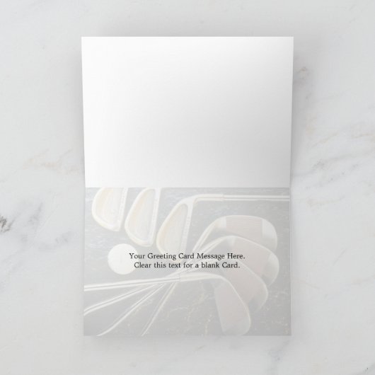 美しいゴルフクラブ カード (内部)