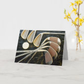 美しいゴルフクラブ カード (黄色い花)