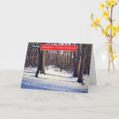 美しいゴールデンアワースノークリスマス カード (黄色い花)