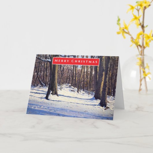 美しいゴールデンアワースノークリスマス カード (黄色い花)