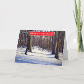 美しいゴールデンアワースノークリスマス カード (正面)