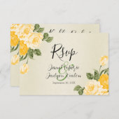 美しいゴールデンイエローフローラ- RSVP (正面/裏面)