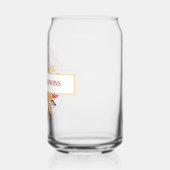 美しいゴールデンイエローモノグラム結婚ズ ガラス缶 (左)