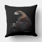 美しいゴールデンイーグルズヴィネットへブラック クッション (裏面)