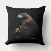 美しいゴールデンイーグルズヴィネットへブラック クッション (正面)