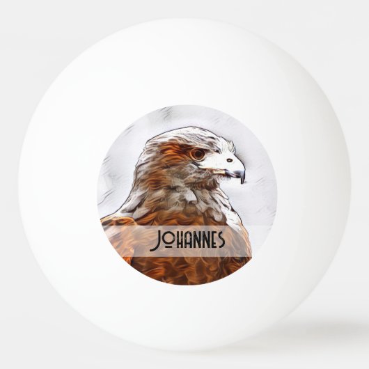美しいゴールデンイーグル 卓球ボール (正面)
