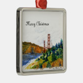 美しいゴールデンゲートブリッジ メタルオーナメント (右)