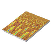 美しいゴールデンブラウンアフリカの部族プリントベクター ノートパッド (回転)