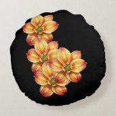 美しいゴールデンリリー ラウンドクッション (裏面)