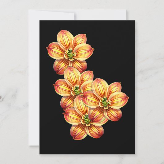 美しいゴールデンリリー 招待状 (正面)