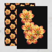 美しいゴールデンリリー 招待状 (正面/裏面)