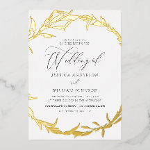 美しいゴールデンリーフリースフォイル結婚ズ