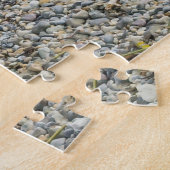 美しいゴールデンレトリバードッグビーチ写真 ジグソーパズル (側面)