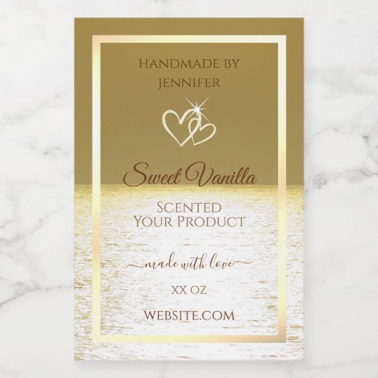 美しいゴールデン海製品の包装ラベル フードラベル (シングルラベル)