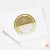 美しいゴールデン海製品の包装ラベル ラウンドシール (封筒)