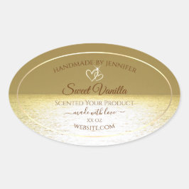 美しいゴールデン海製品の包装ラベル 楕円形シール