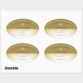 美しいゴールデン海製品の包装ラベル 楕円形シール (シート)