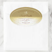 美しいゴールデン海製品の包装ラベル 楕円形シール (バッグ)