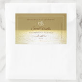 美しいゴールデン海製品の包装ラベル 長方形シール (バッグ)