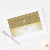 美しいゴールデン海製品の包装ラベル 長方形シール (封筒)